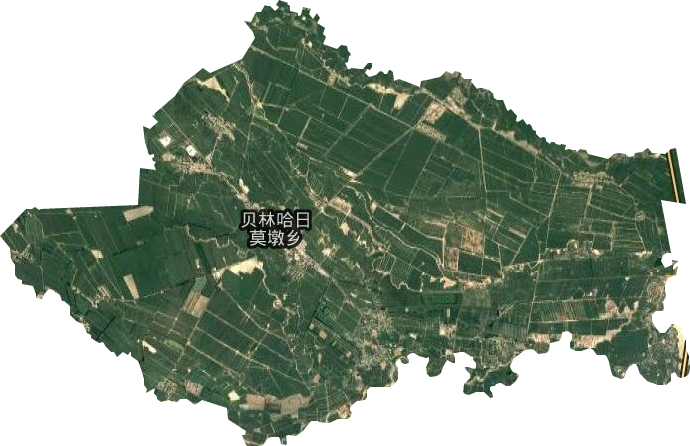 贝林哈日莫墩乡卫星图