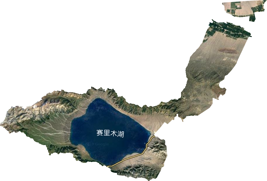 阿热勒托海牧场卫星图