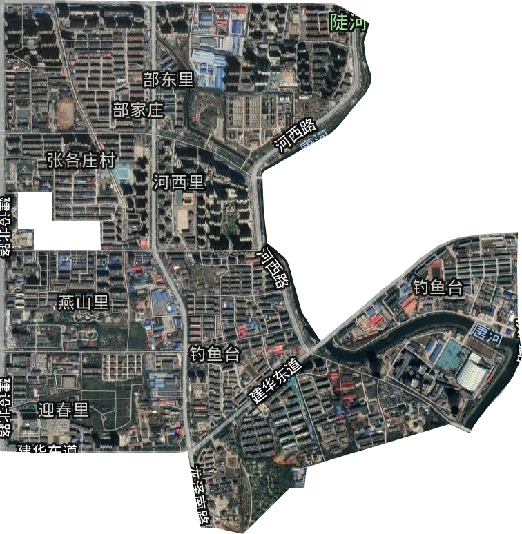 钓鱼台街道卫星图