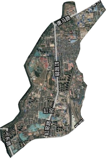 缸窑街道卫星图