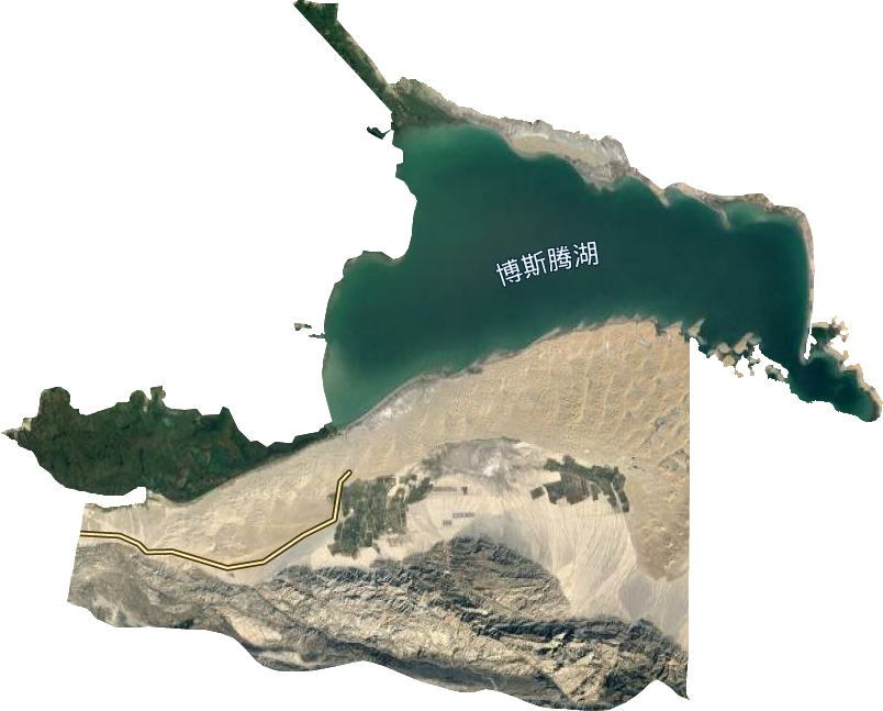 博斯腾湖乡卫星图