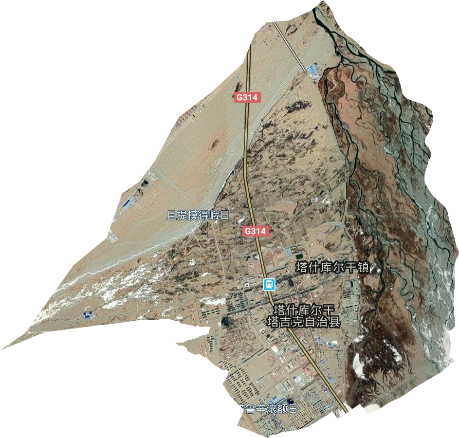 塔什库尔干镇卫星图