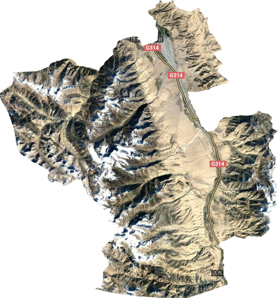塔什库尔干乡卫星图