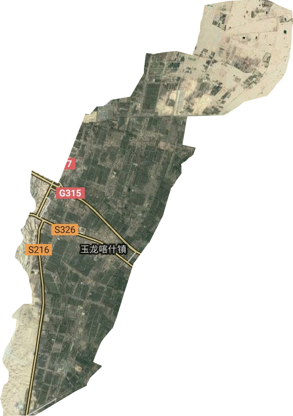 玉龙喀什镇卫星图