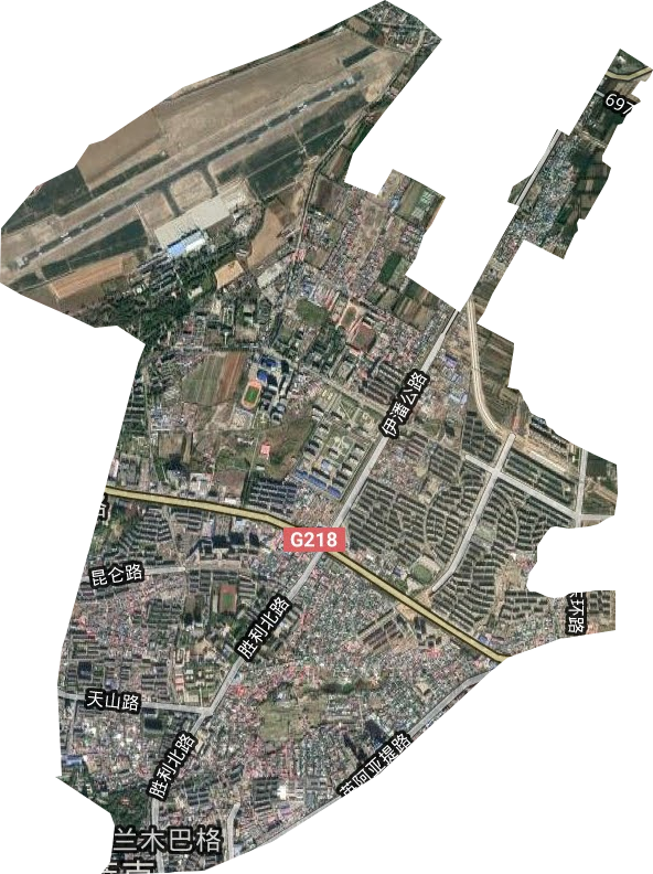 艾兰木巴格街道卫星图
