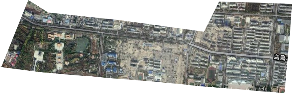 乌鲁木齐西路街道卫星图