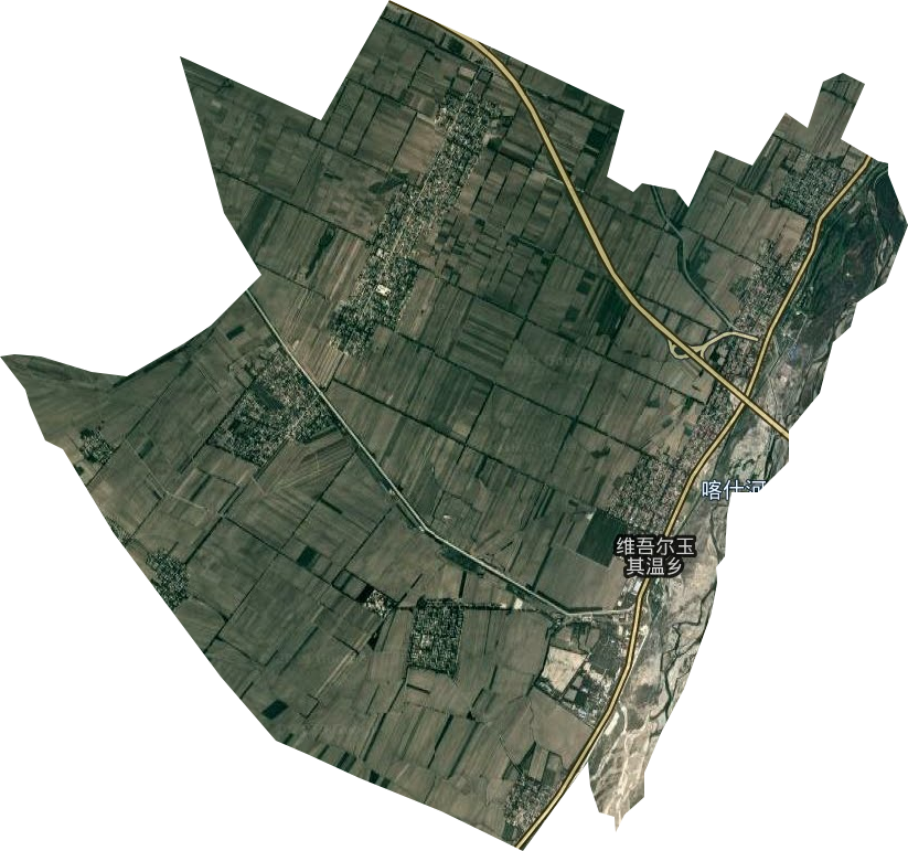 维吾尔玉其温乡卫星图