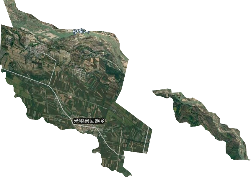 米粮泉回族乡卫星图