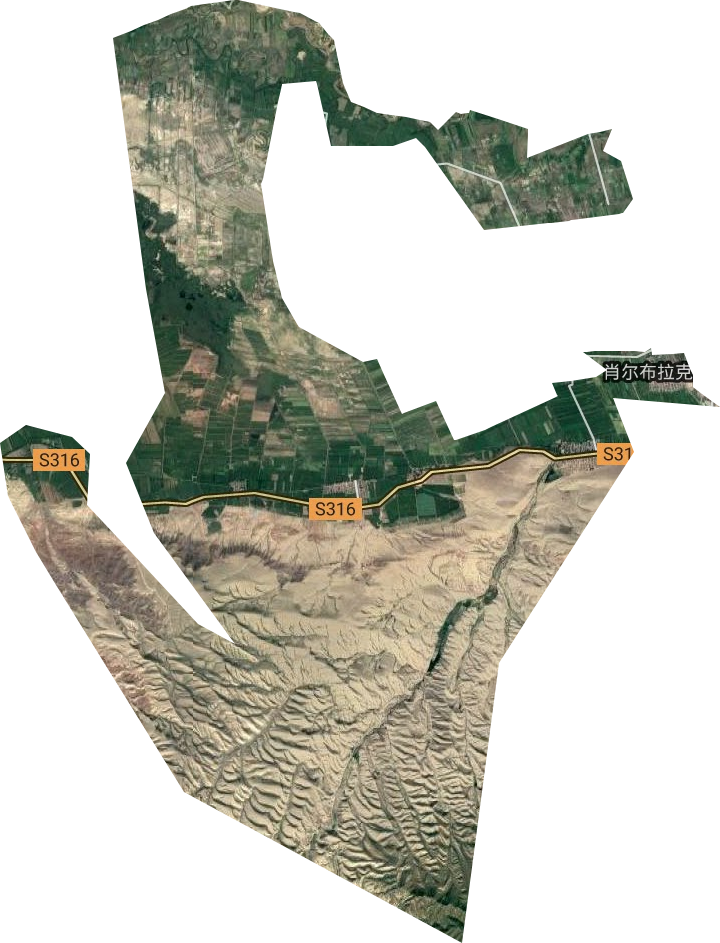 肖尔布拉克镇卫星图