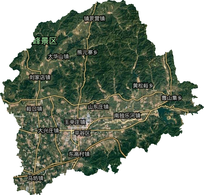 平谷区卫星图