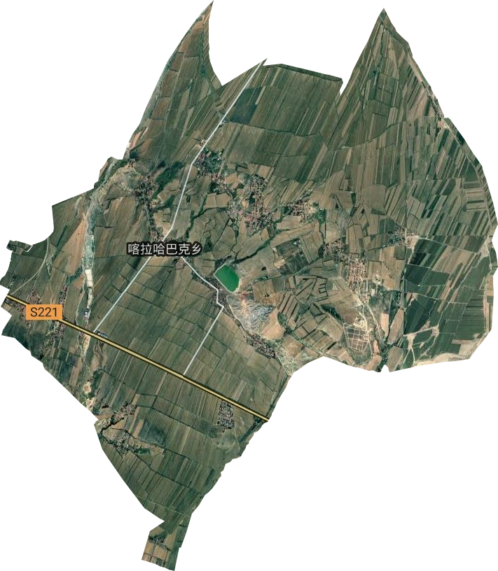 喀拉哈巴克乡卫星图