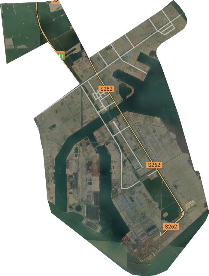 曹妃甸工业区卫星图