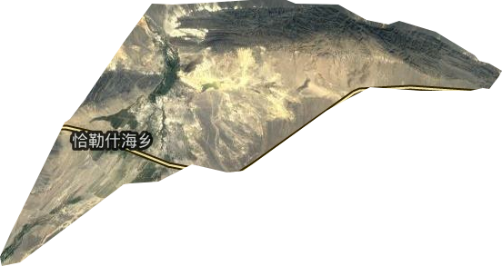 恰勒什海乡卫星图