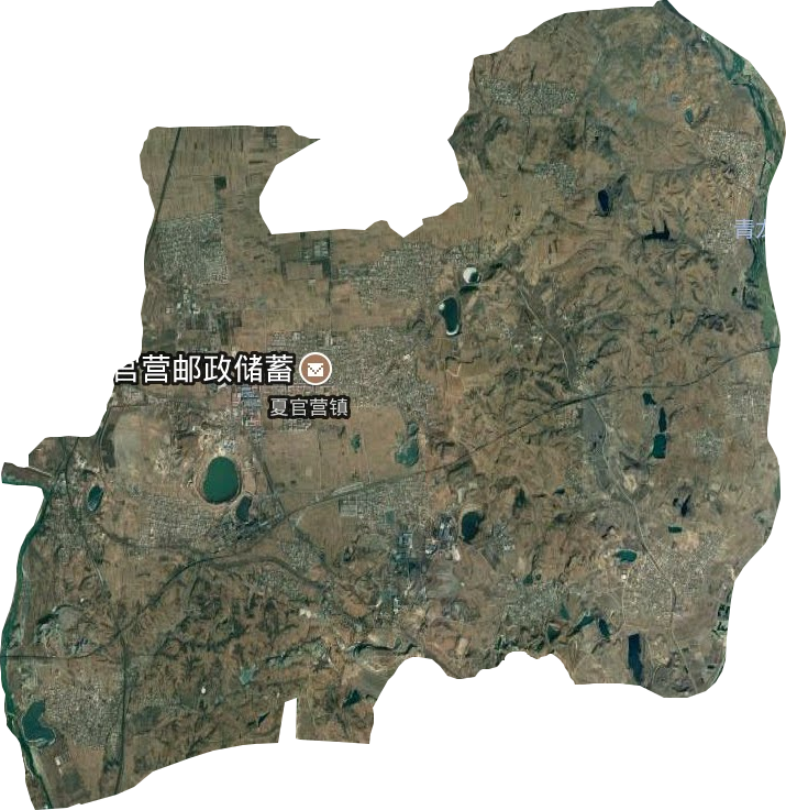 夏官营镇卫星图
