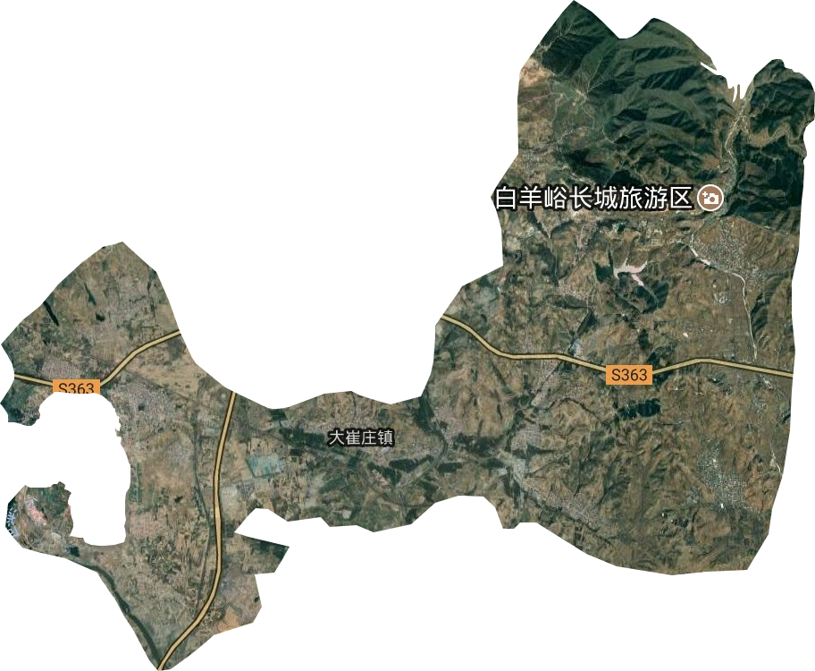 大崔庄镇卫星图