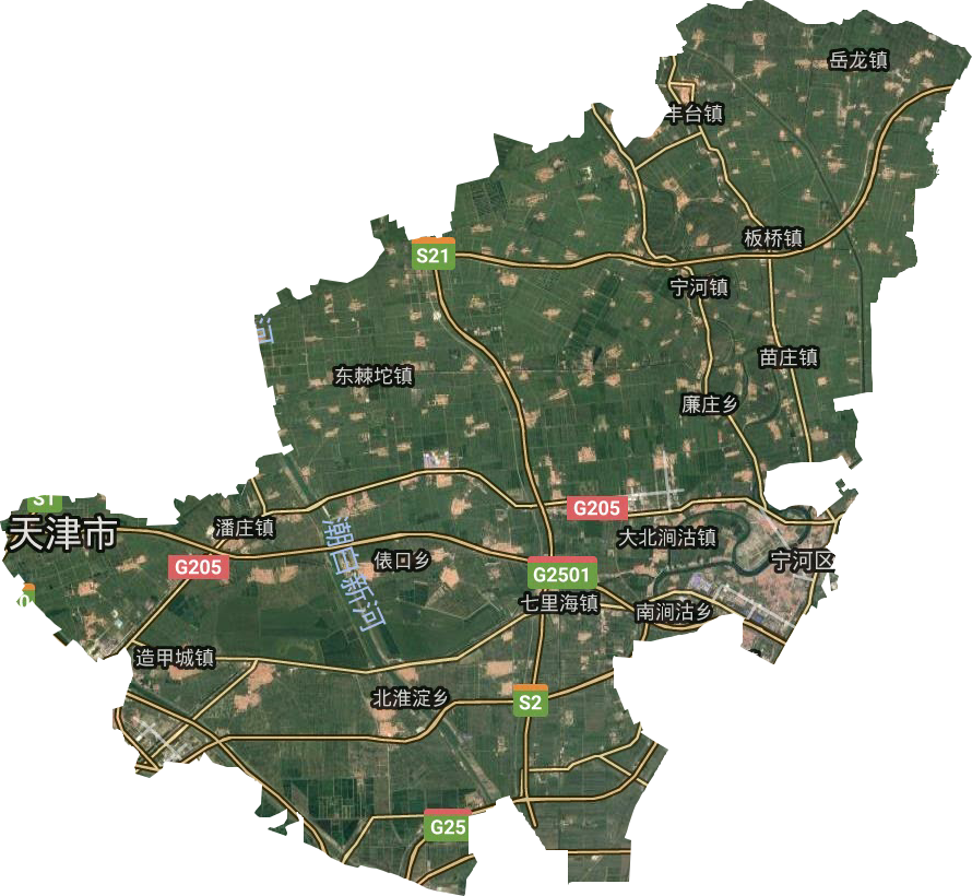 宁河区卫星图