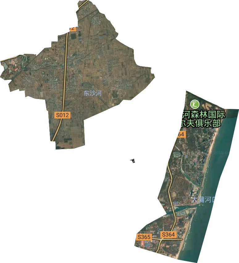 大蒲河镇卫星图
