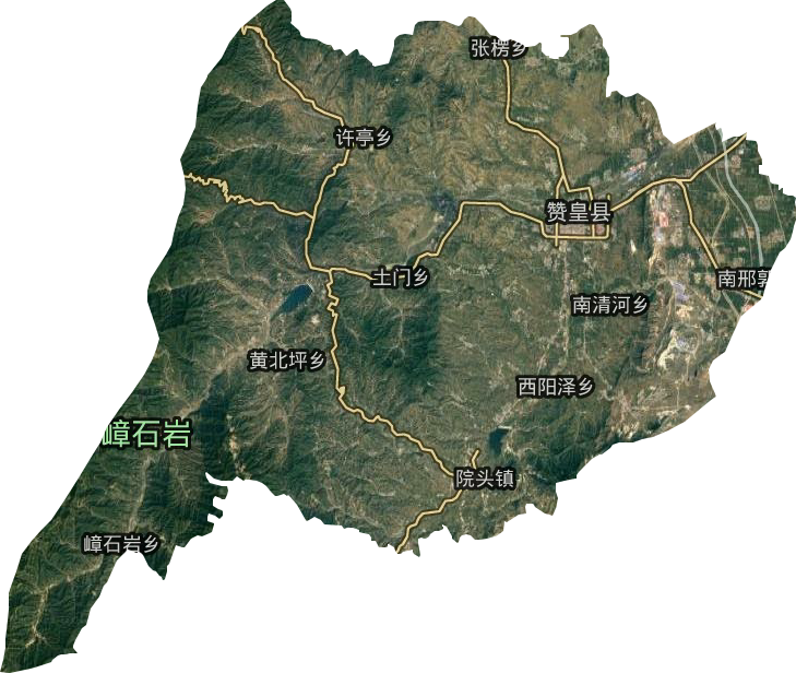 赞皇县卫星图