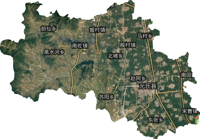 元氏县卫星图