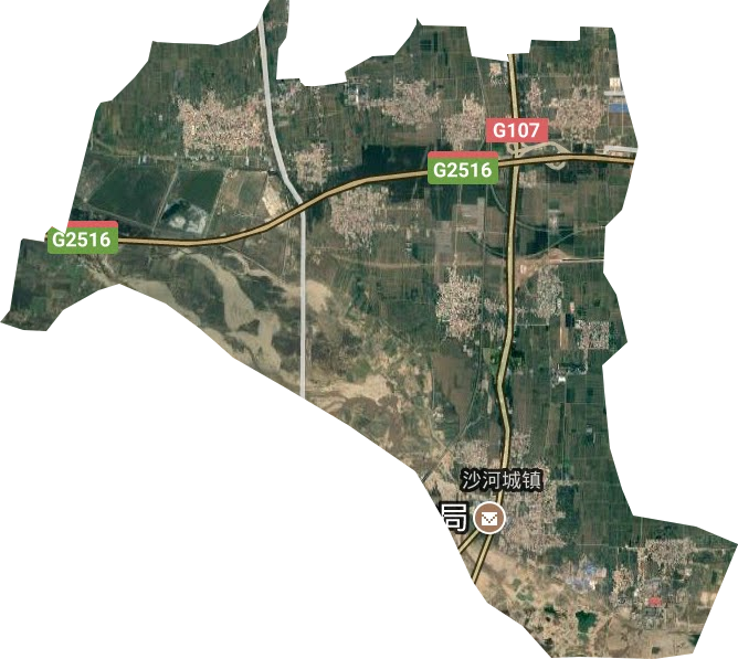 沙河城镇卫星图