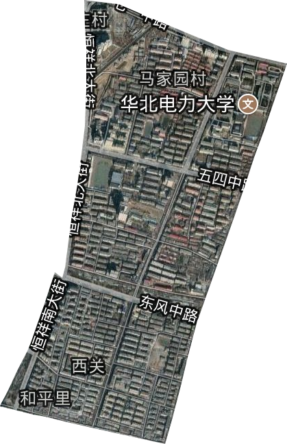 和平里街道卫星图