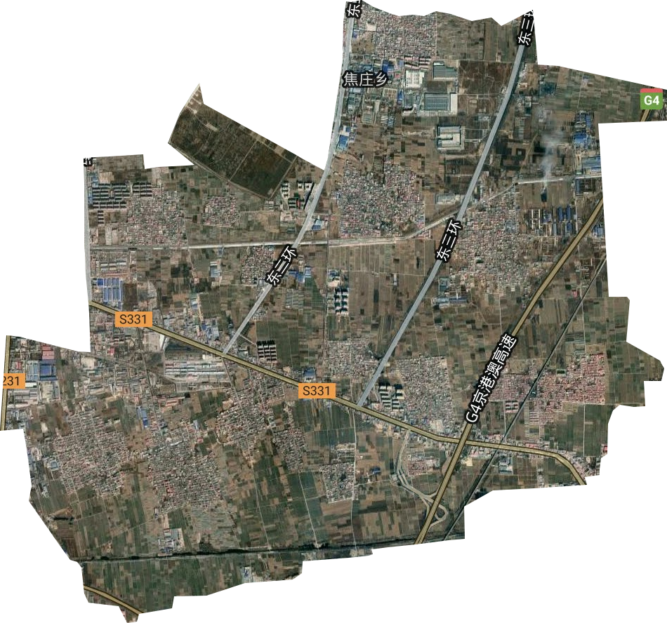 焦庄乡卫星图
