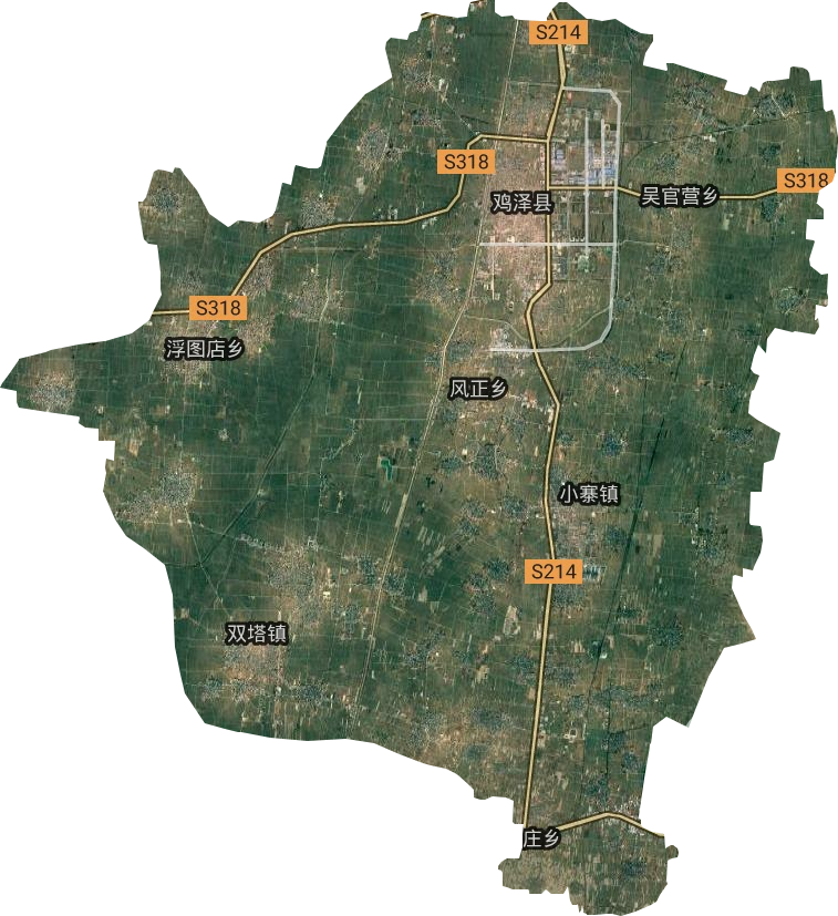 鸡泽县卫星图