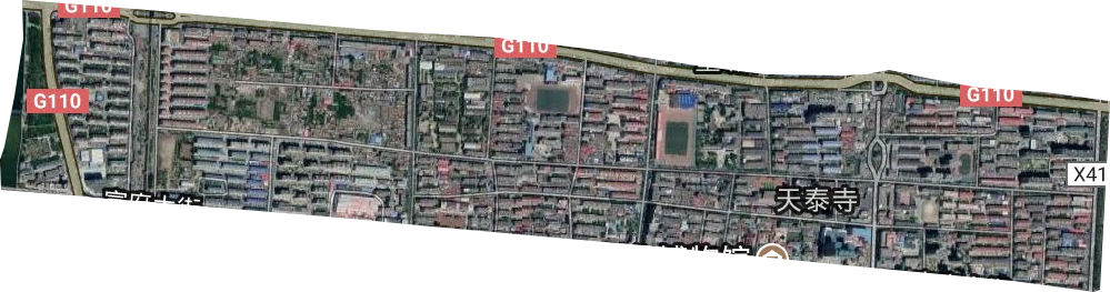 天泰寺街道卫星图