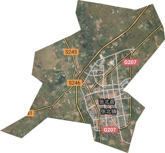 张北镇卫星图