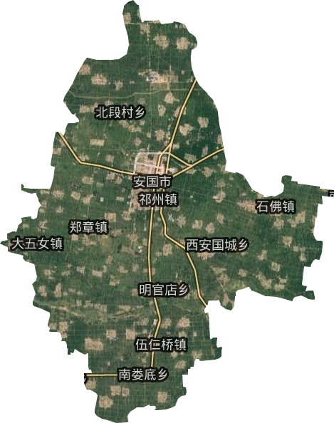 安国市卫星图