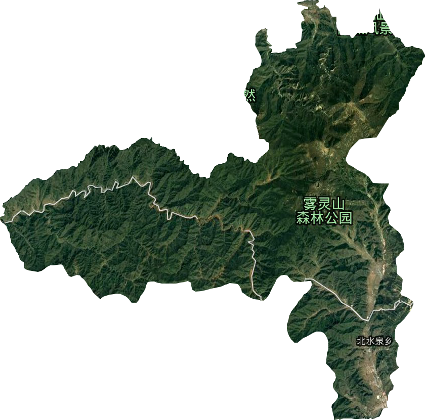 雾灵山乡卫星图