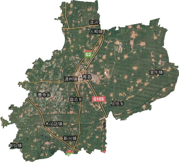青县卫星图