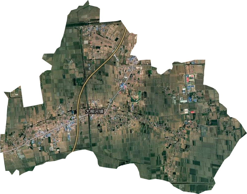 大柳河镇卫星图
