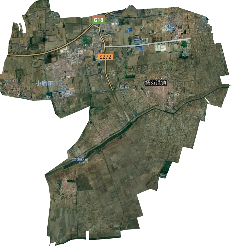 杨芬港镇卫星图