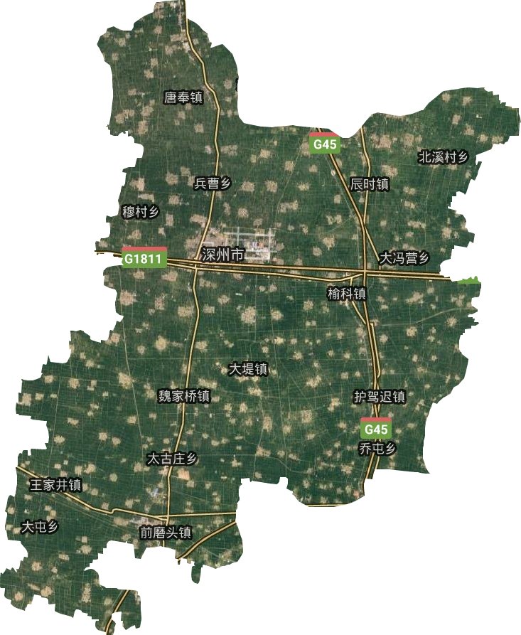 深州市高清卫星地图,深州市高清谷歌卫星地图