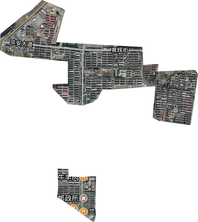 平泉路街道卫星图