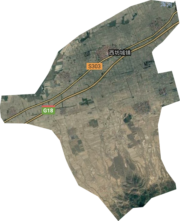 西坊城镇卫星图