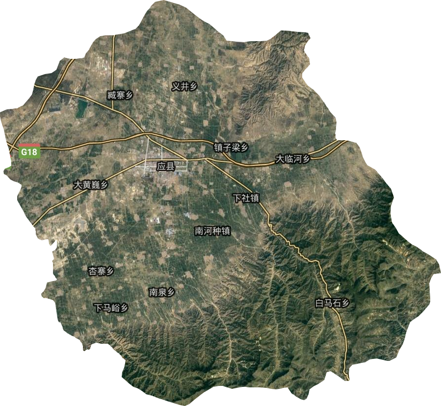 应县卫星图