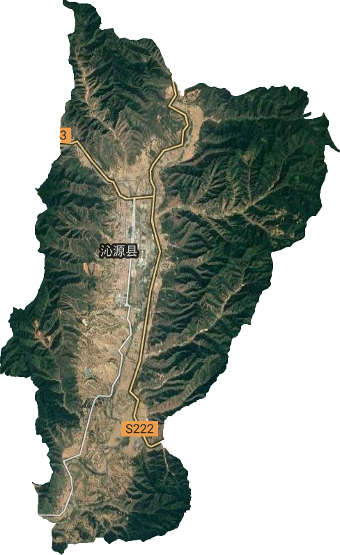 沁河镇卫星图