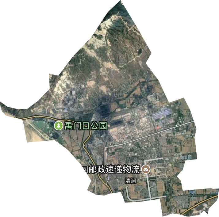 清涧街道卫星图