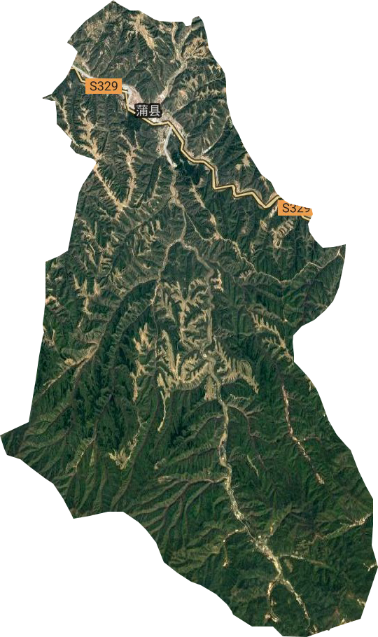 蒲城镇卫星图