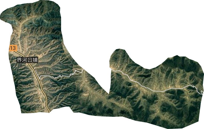 界河口镇卫星图
