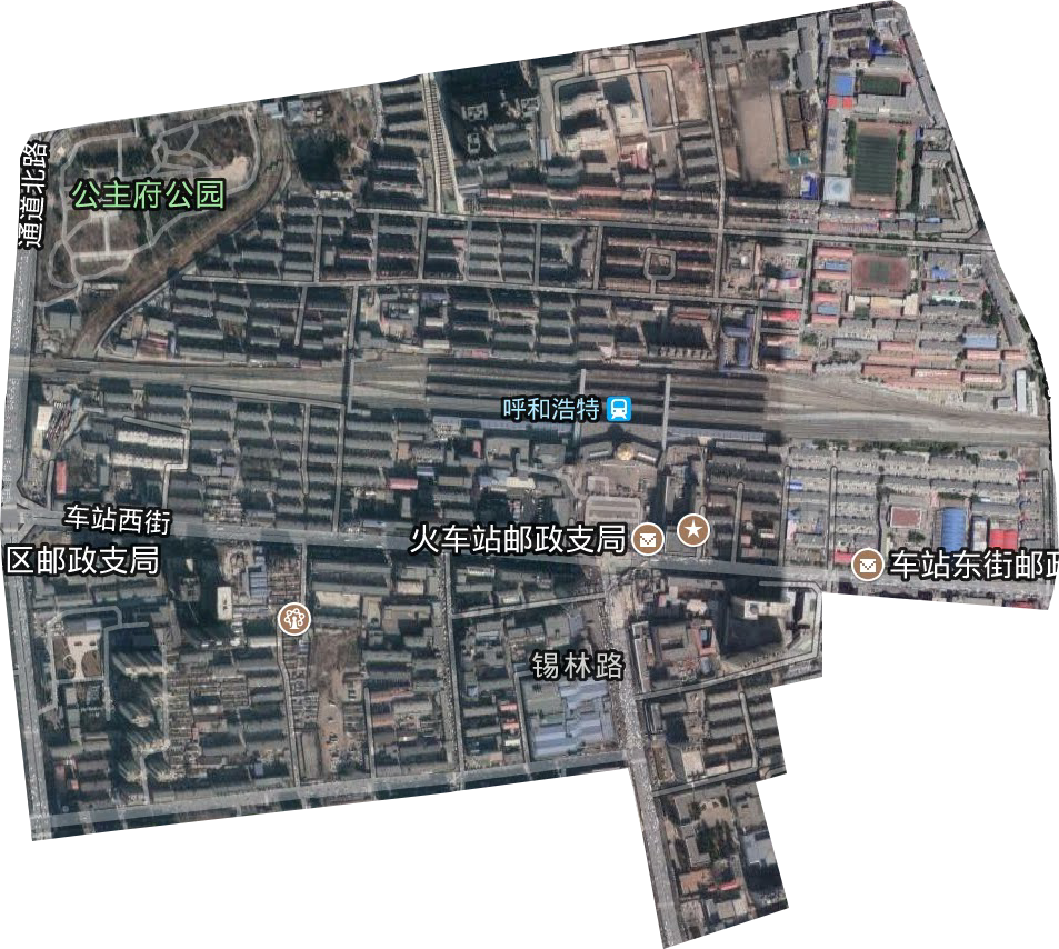 锡林路街道卫星图