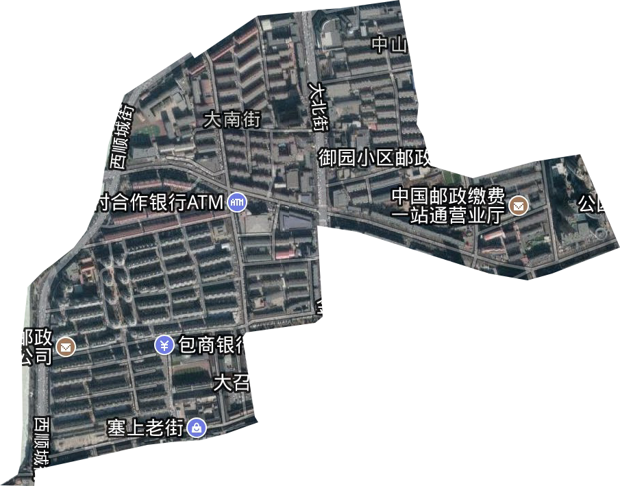 大南街办事处卫星图