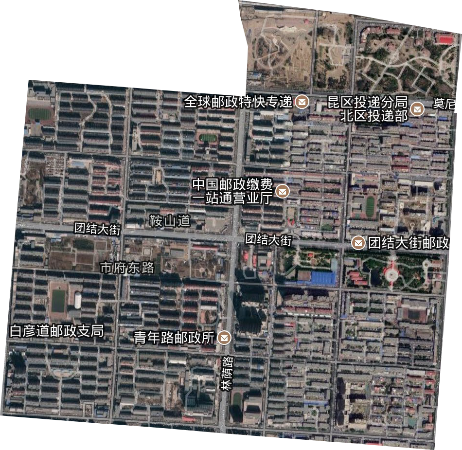 鞍山道街道卫星图