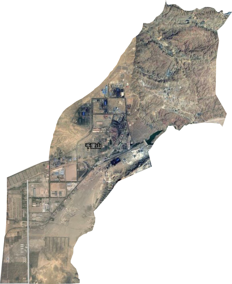 乌海市海勃湾千里山工业园区卫星图