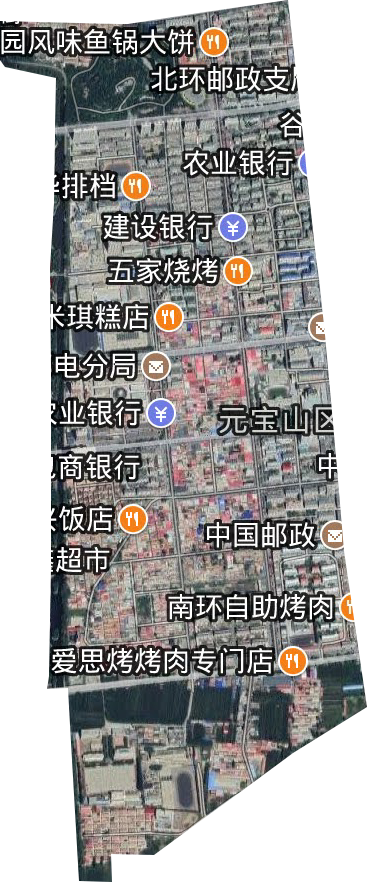 平庄城区街道卫星图