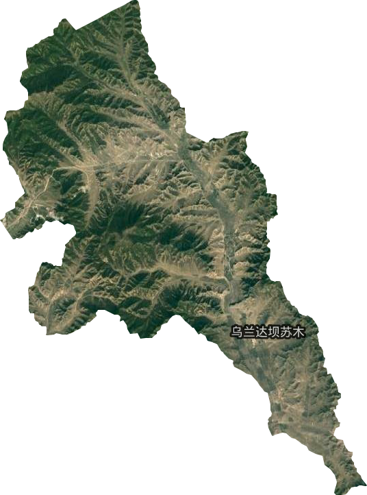 乌兰达坝苏木乡卫星图