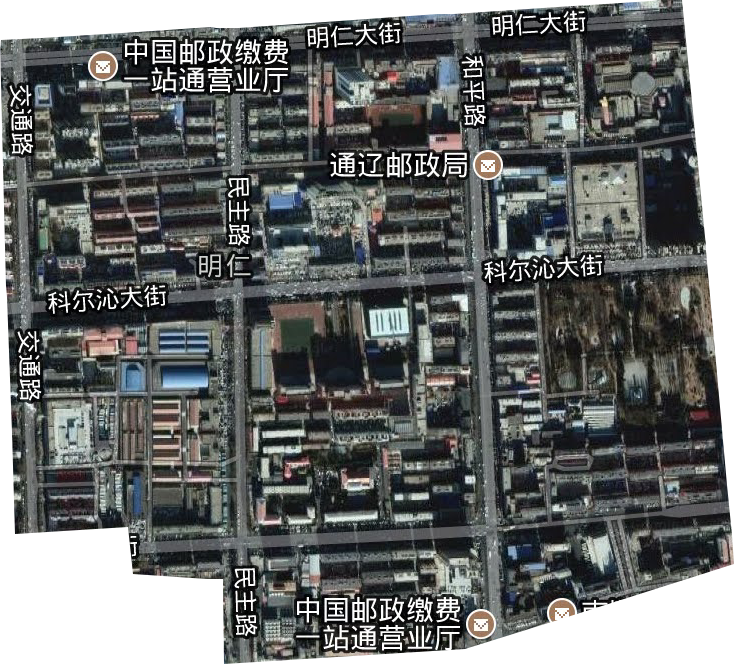 明仁街道卫星图