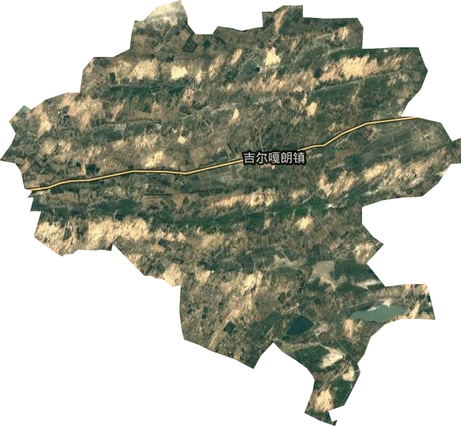 吉尔嘎朗镇卫星图